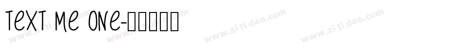 text me one字体转换